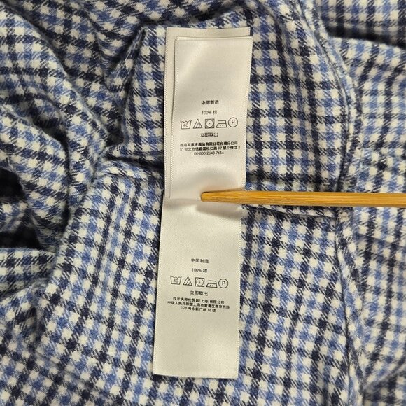 Ralph Lauren XL Classic Fit Blue Plaid Button Down Shirt Long Sleeve Preppy - Picture 12 of 16